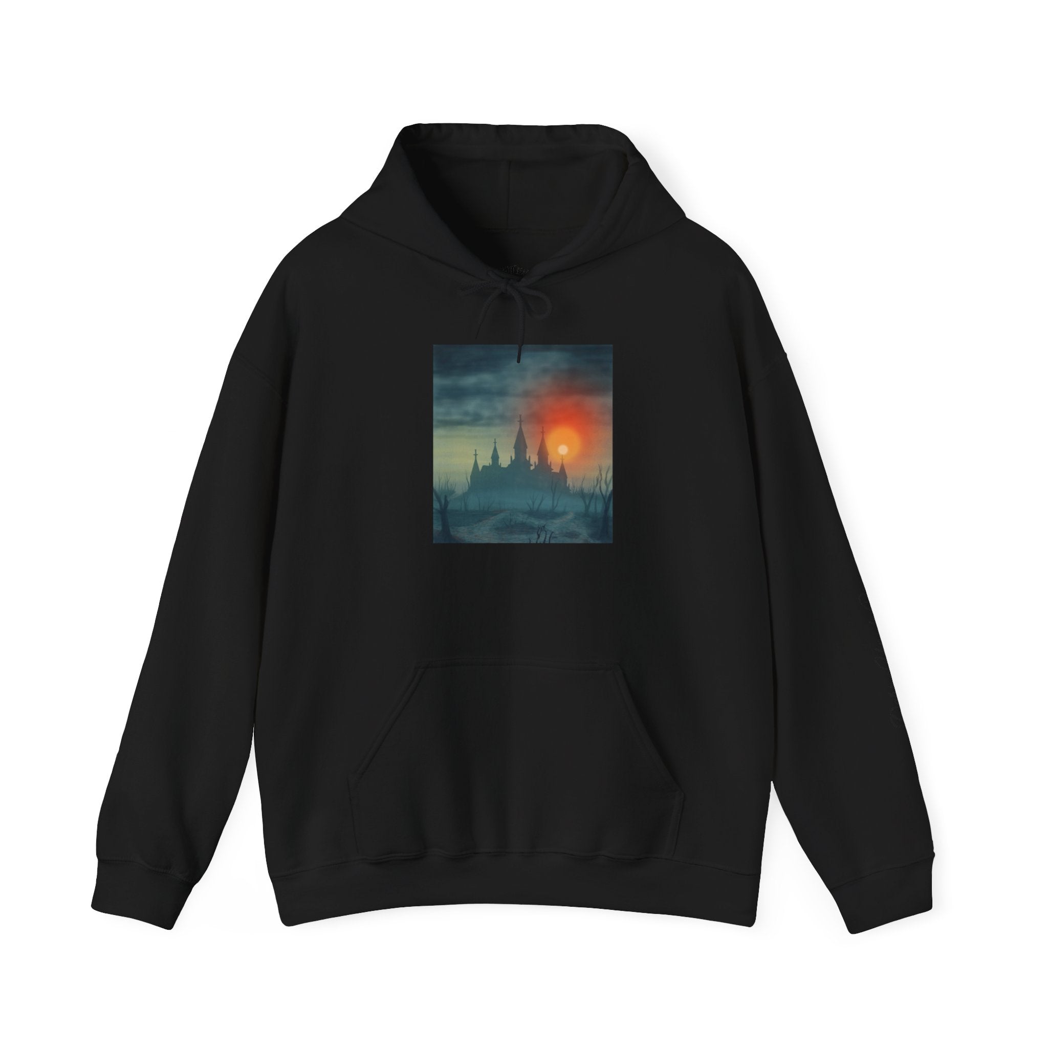 Sunset Castle Hoodie — Atmospheric Fantasy Landscape Sweatshirt