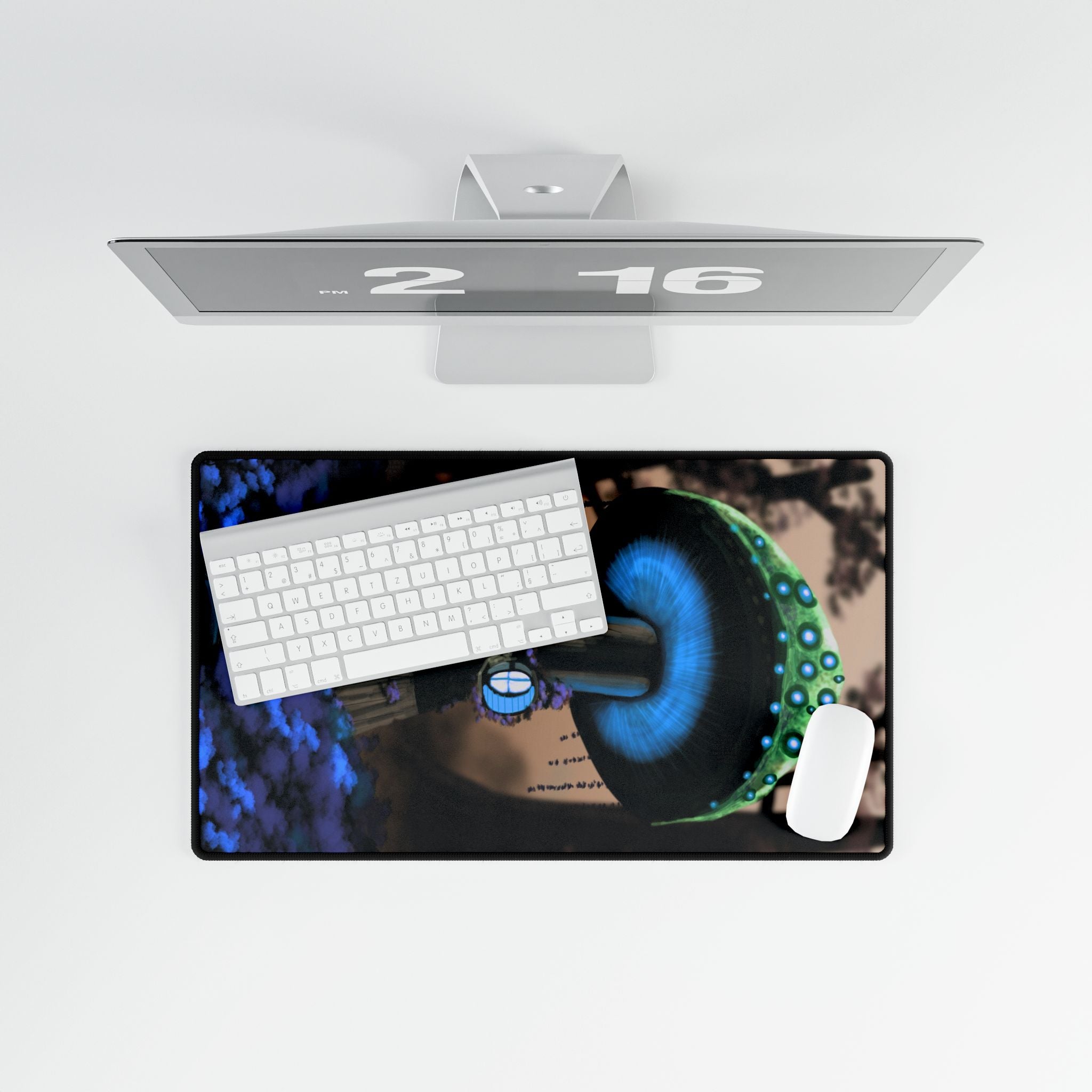 Mystic Glowing Mushroom Desk Mat — Fantasy Gaming Mouse Pad