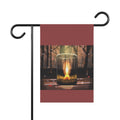 Autumn Candle Garden Flag — Cozy Fall Outdoor House Banner