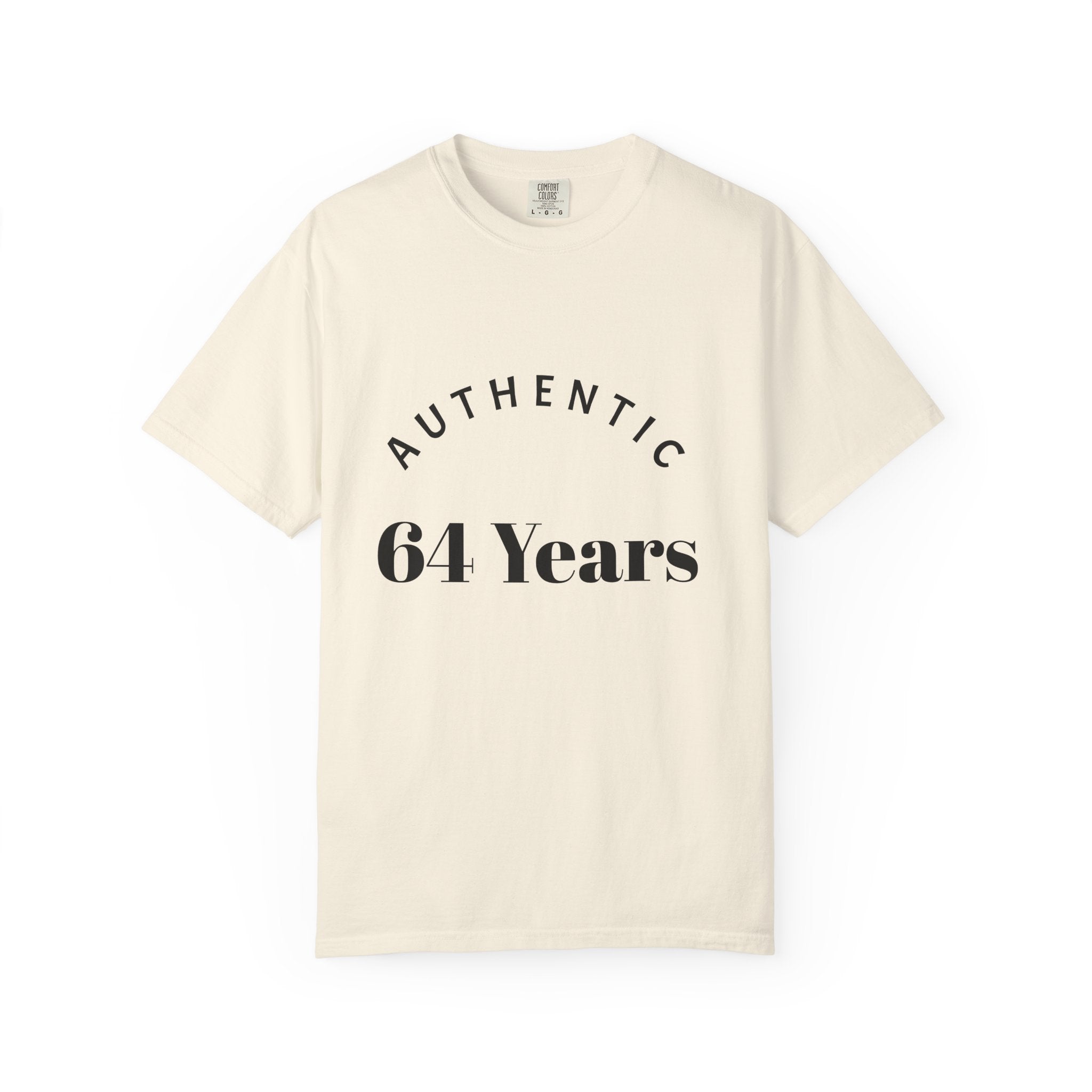 T-Shirt — "Authentic 64 Years" with Enchanted Mushroom Back Art
