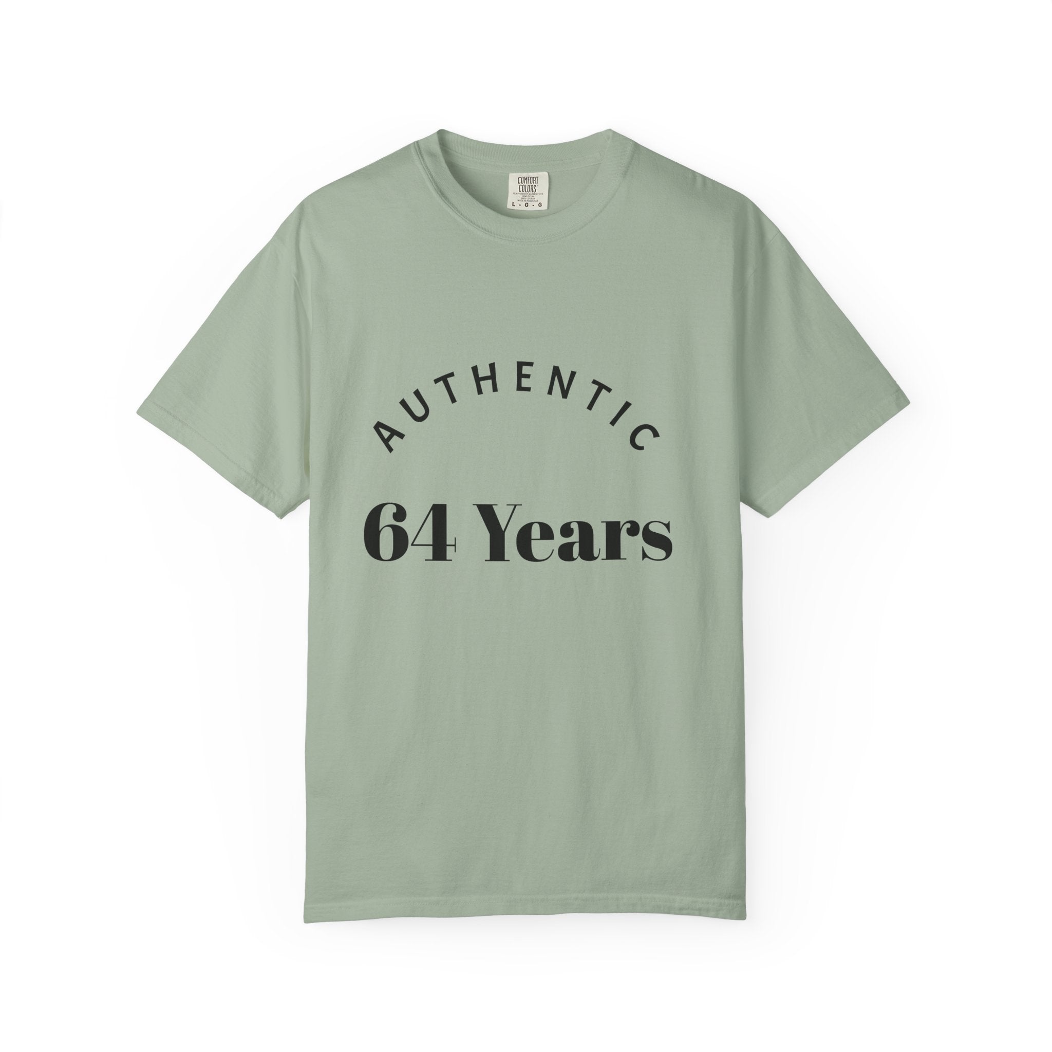 T-Shirt — "Authentic 64 Years" with Enchanted Mushroom Back Art