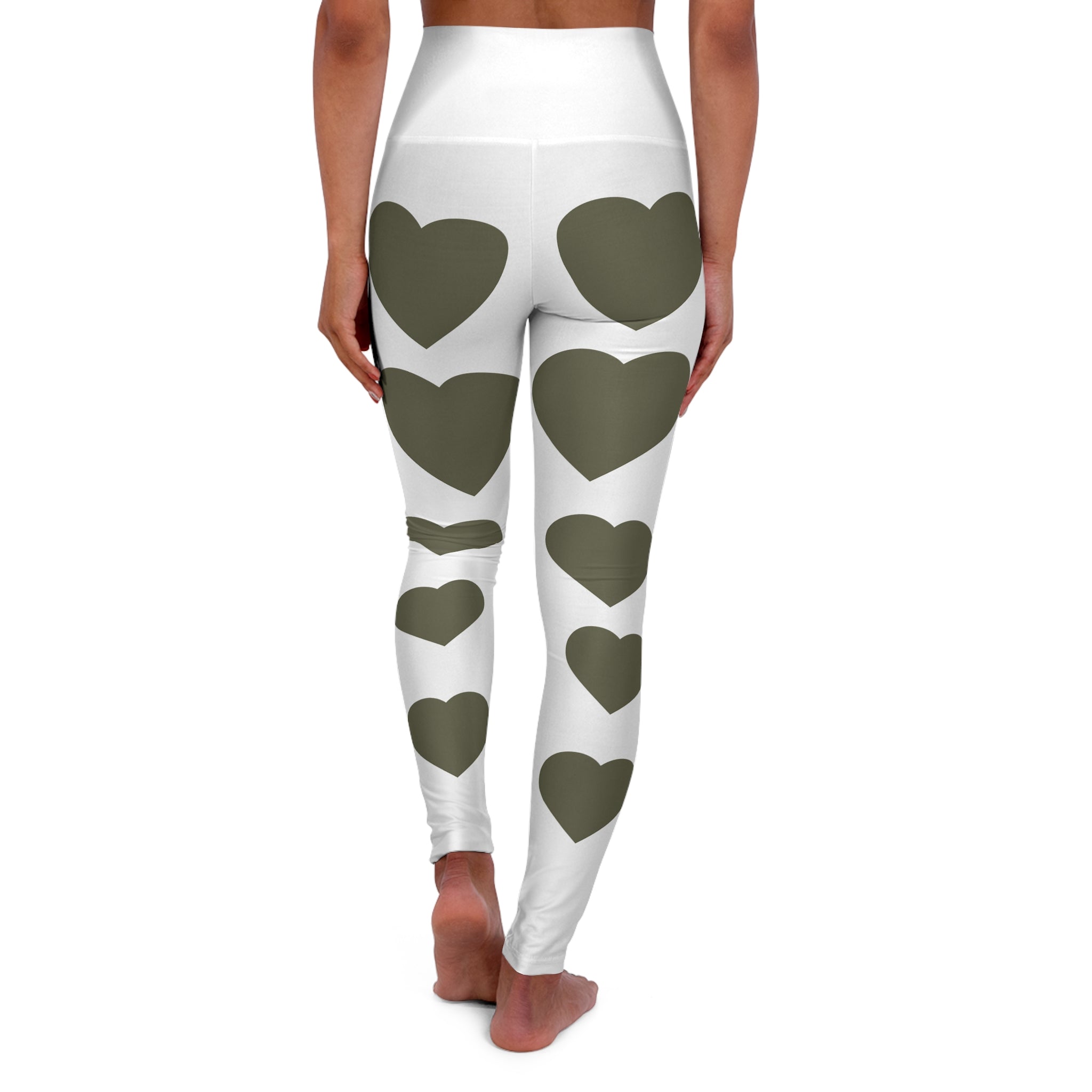 I Am a Child of God High-Waisted Yoga Leggings — Inspirational Faith Workout Tights with Heart Print