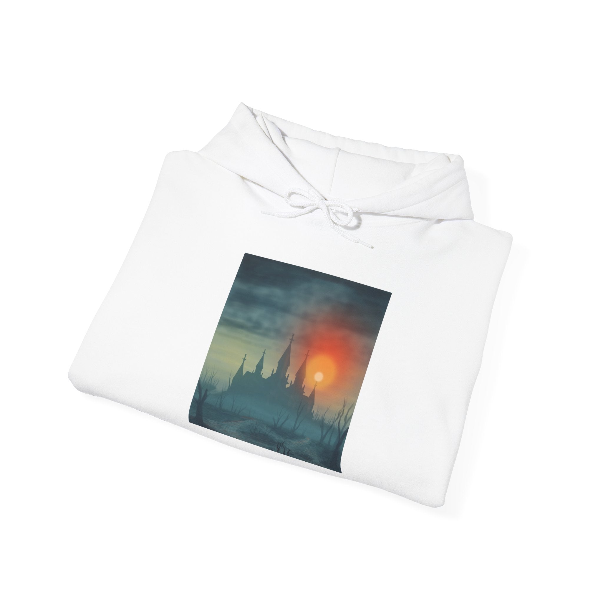 Sunset Castle Hoodie — Atmospheric Fantasy Landscape Sweatshirt