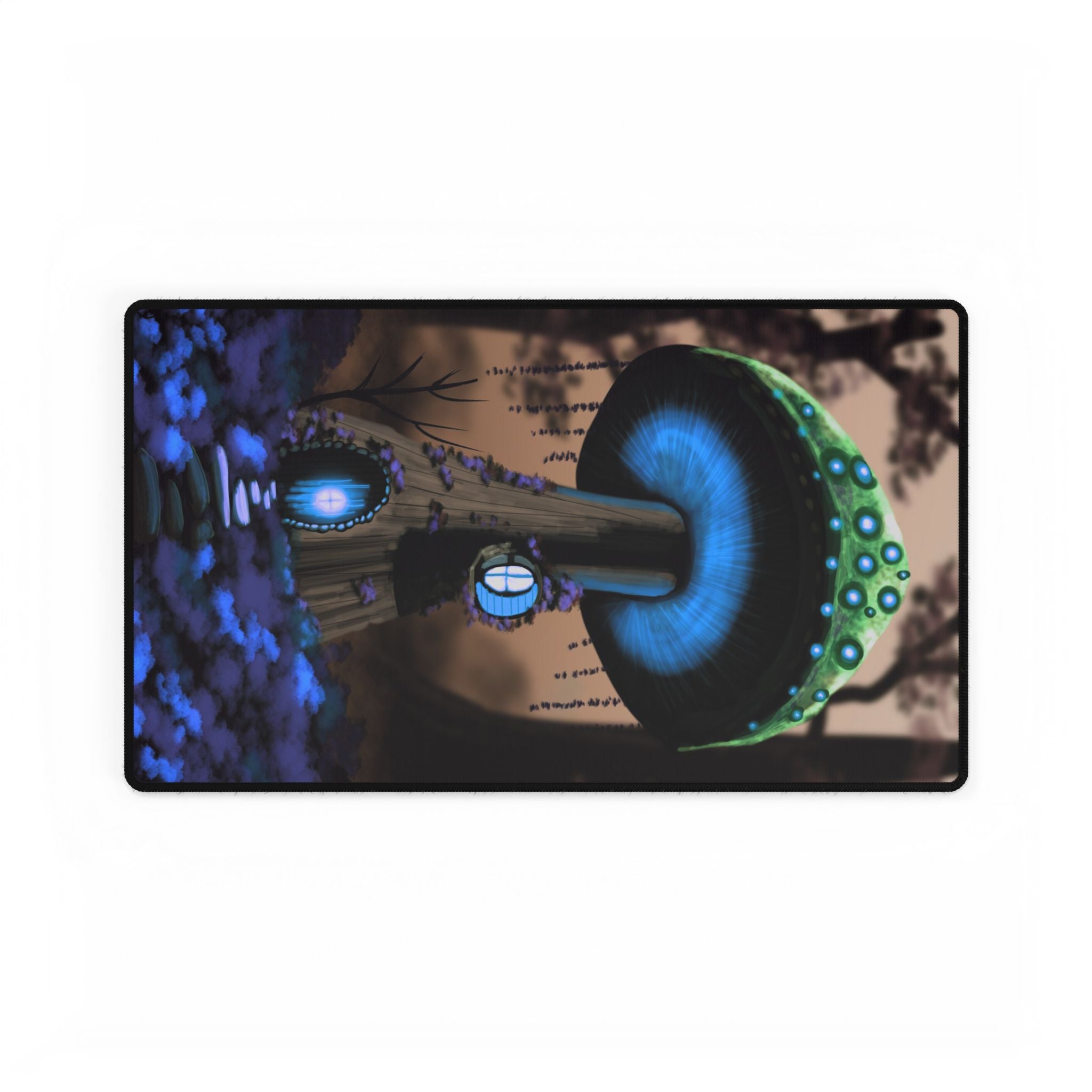 Mystic Glowing Mushroom Desk Mat — Fantasy Gaming Mouse Pad