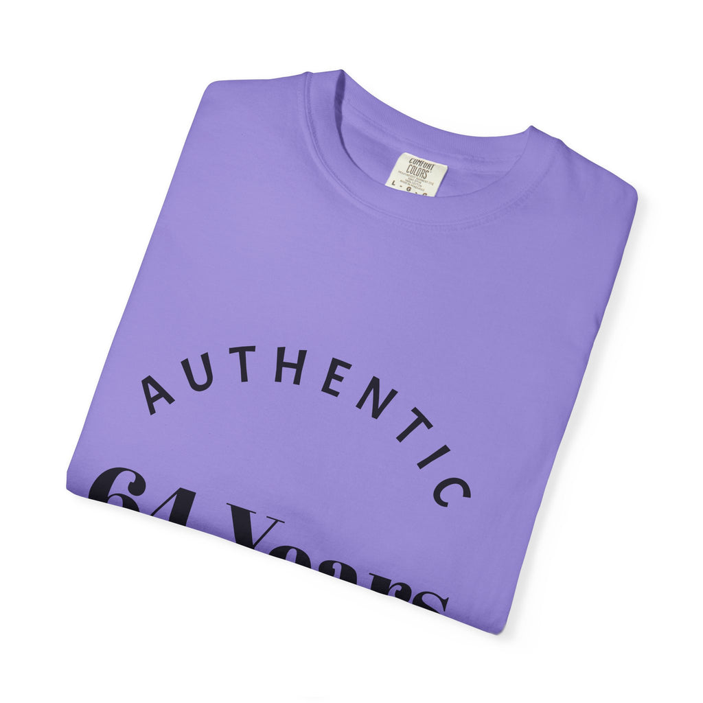 T-Shirt — "Authentic 64 Years" with Enchanted Mushroom Back Art