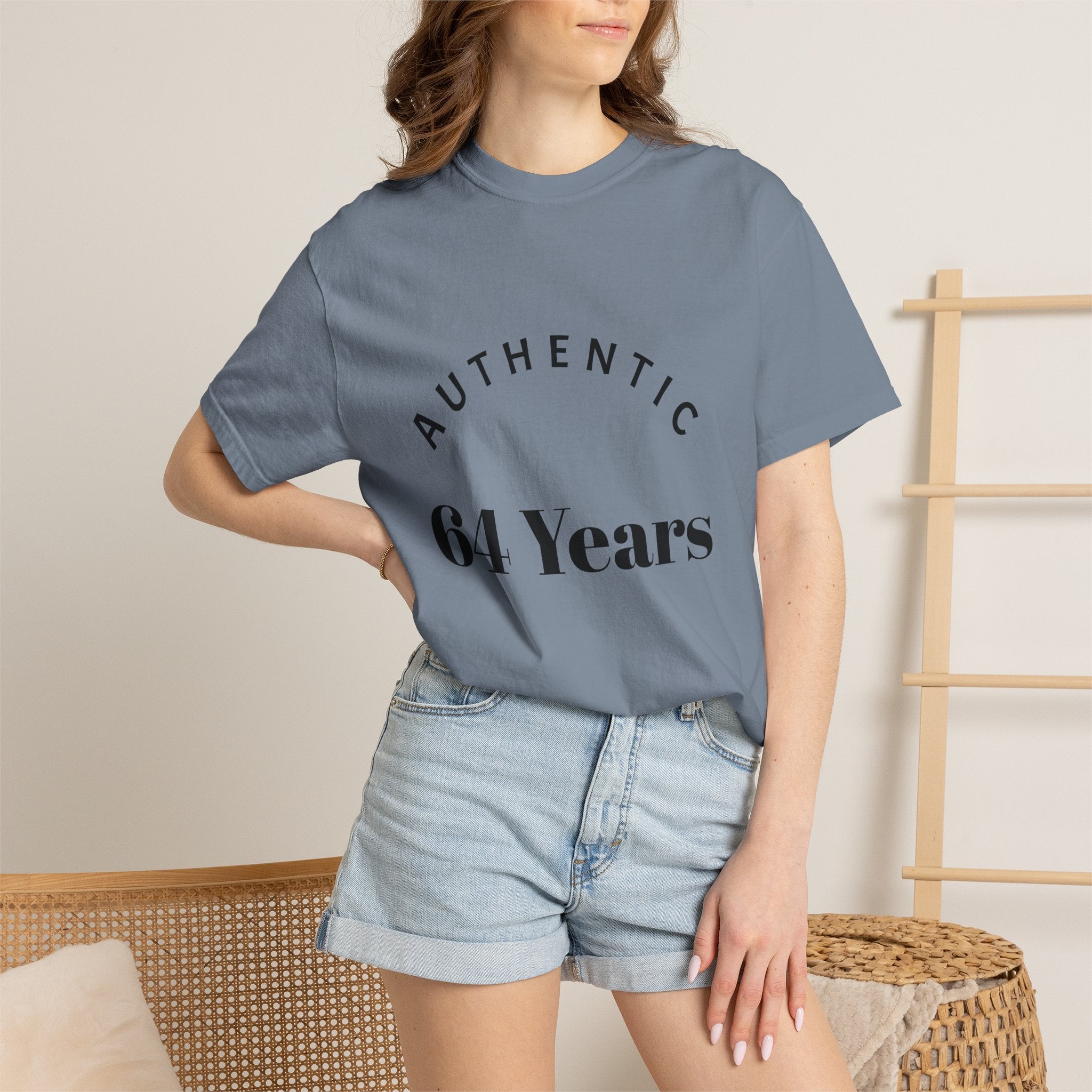 T-Shirt — "Authentic 64 Years" with Enchanted Mushroom Back Art