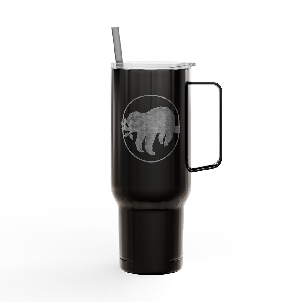 40oz Engraved Insulated Tumbler with Lid — Sloth Design