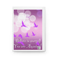 Hardcover Journal — "Believe in Yourself, You Are Amazing" Inspirational Notebook (Pink Birds)
