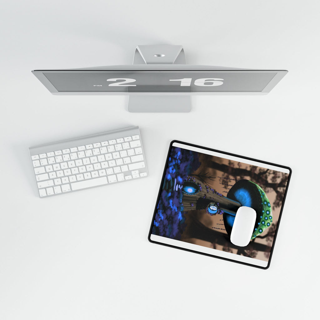 Mystic Glowing Mushroom Desk Mat — Fantasy Gaming Mouse Pad