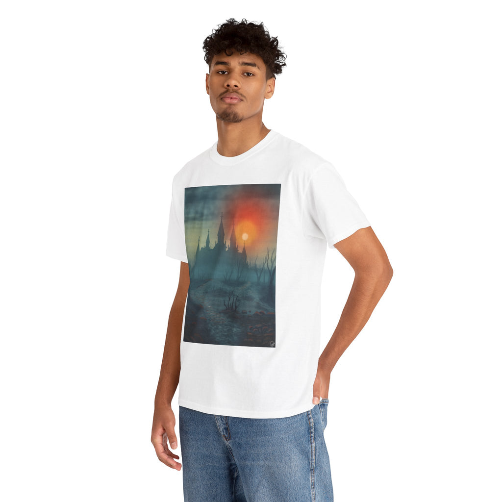 Castle Sunset T‑Shirt — Moody Gothic Landscape Tee