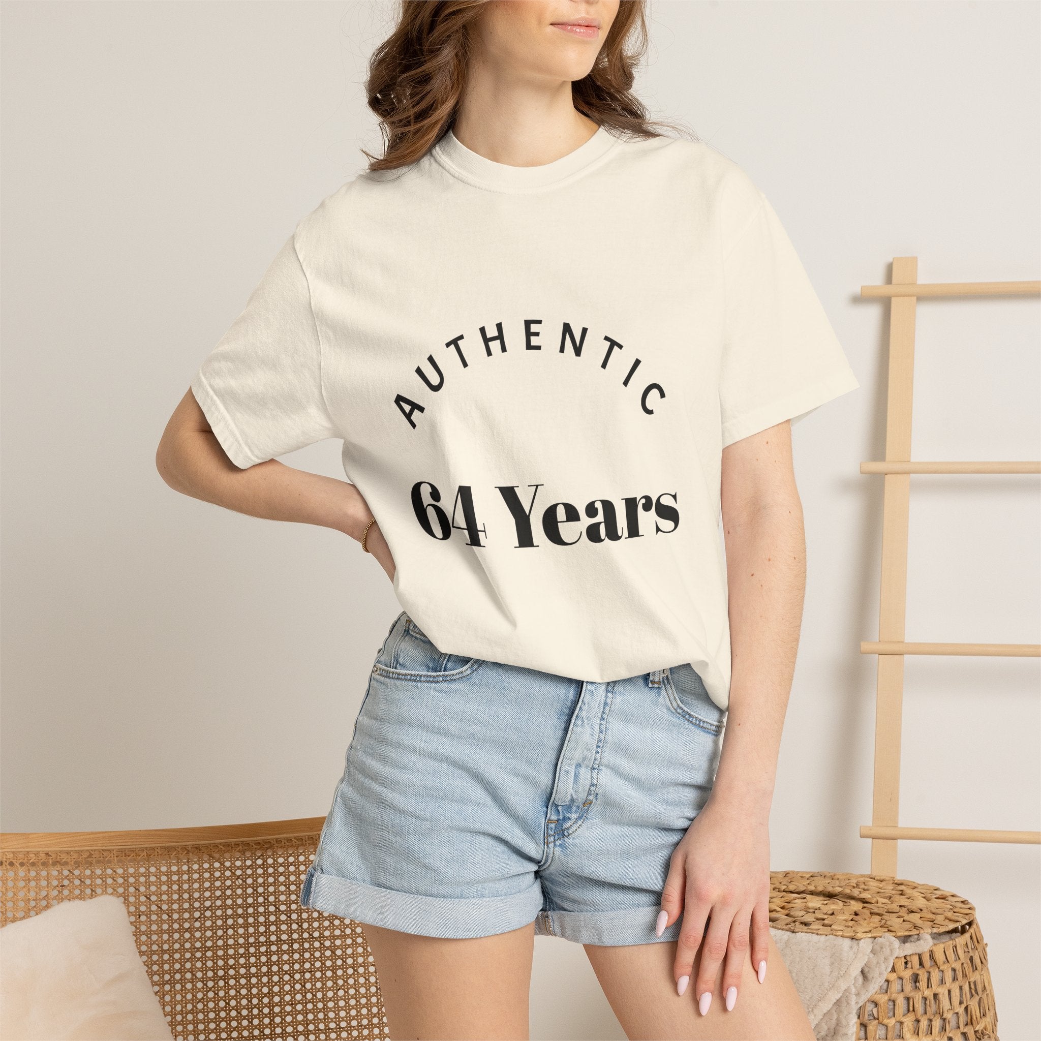 T-Shirt — "Authentic 64 Years" with Enchanted Mushroom Back Art