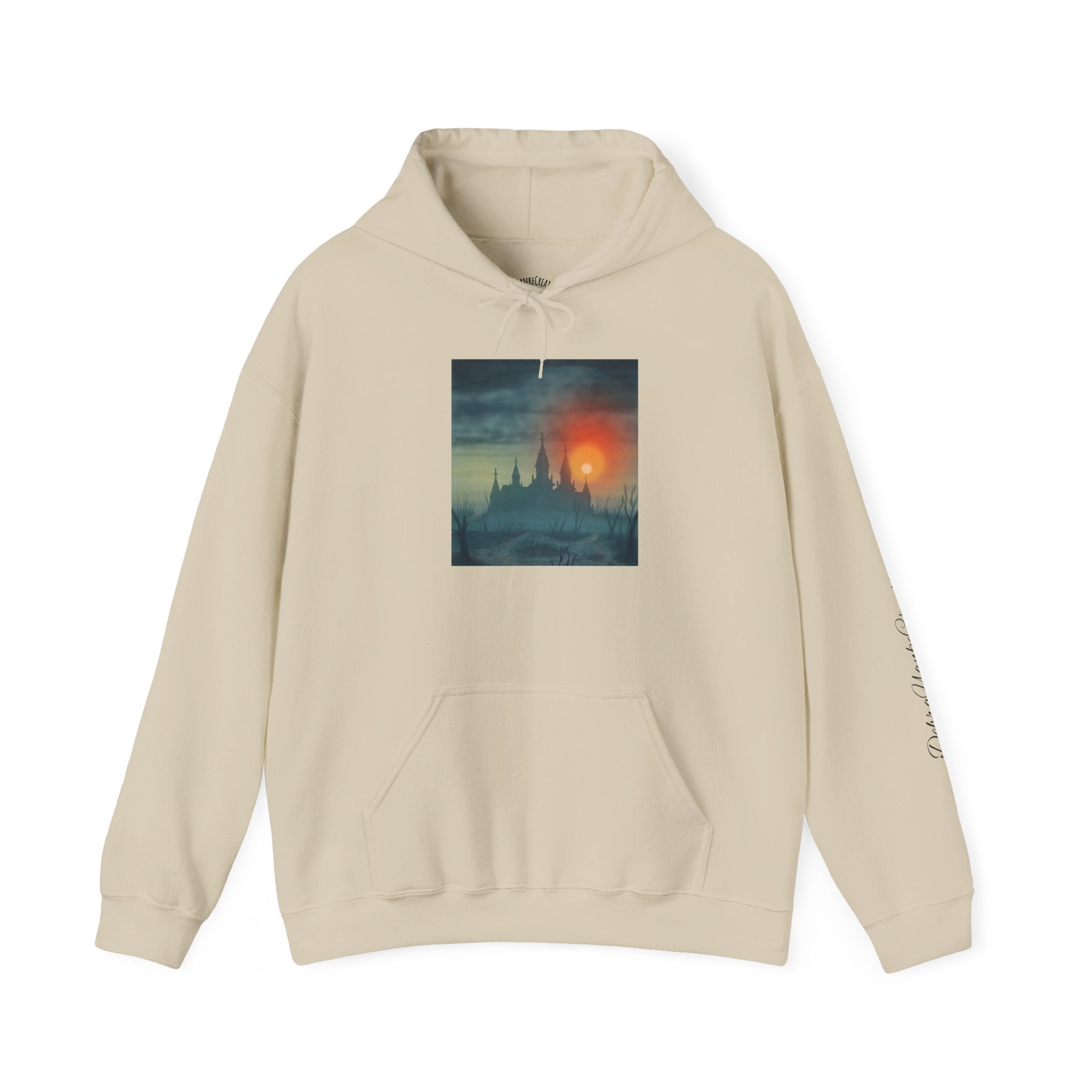 Sunset Castle Hoodie — Atmospheric Fantasy Landscape Sweatshirt
