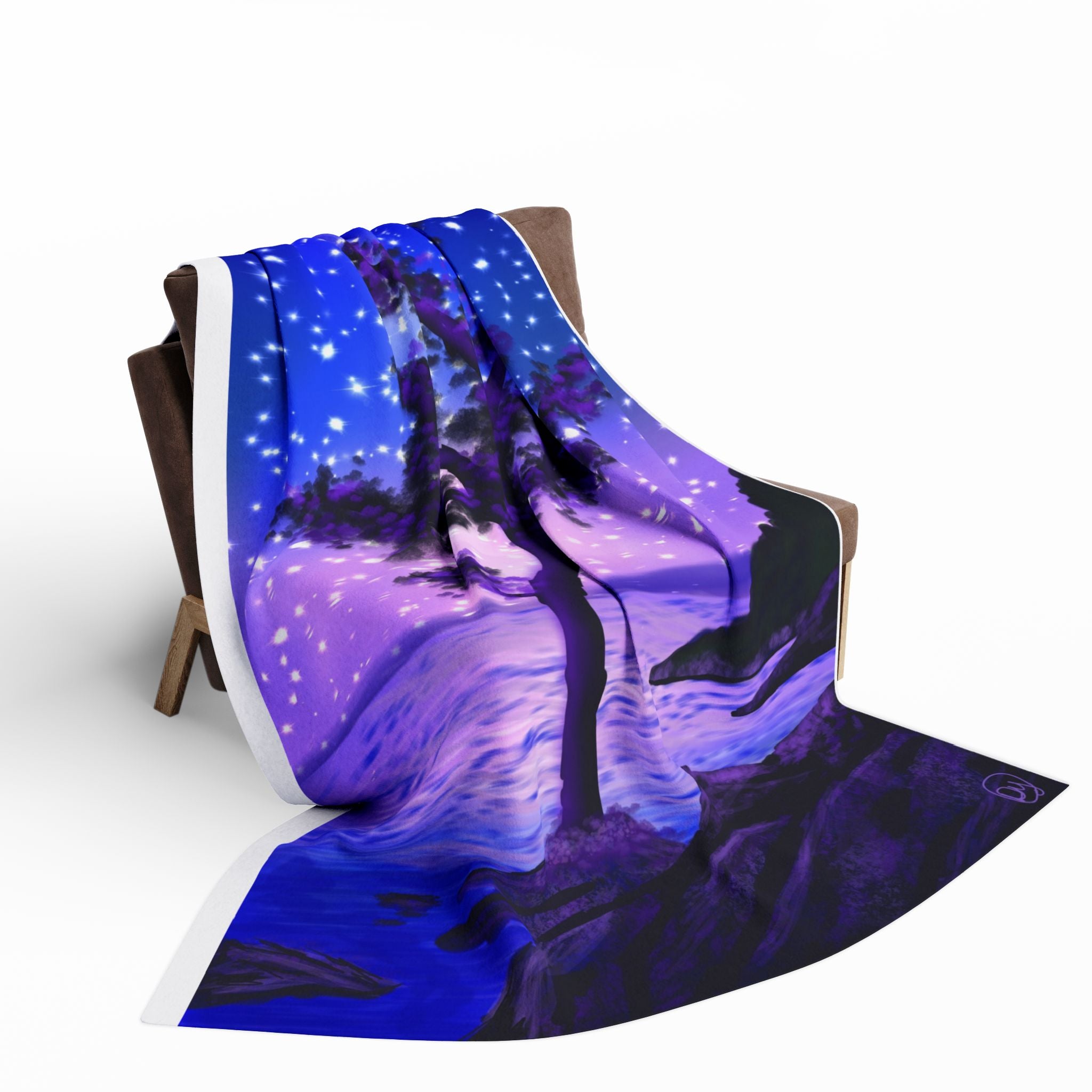 Arctic Fleece Blanket — Starry Night Coastal Tree Throw
