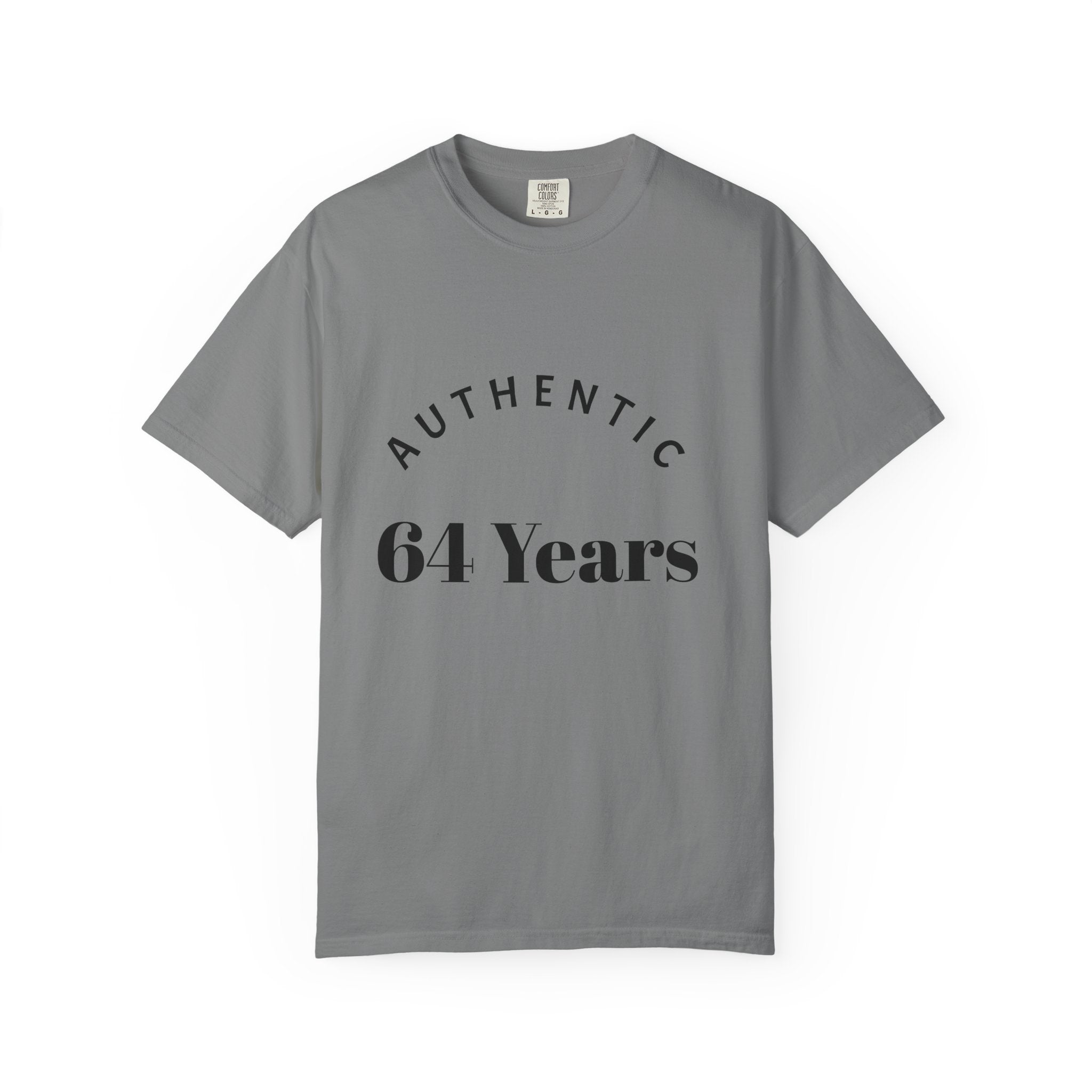 T-Shirt — "Authentic 64 Years" with Enchanted Mushroom Back Art