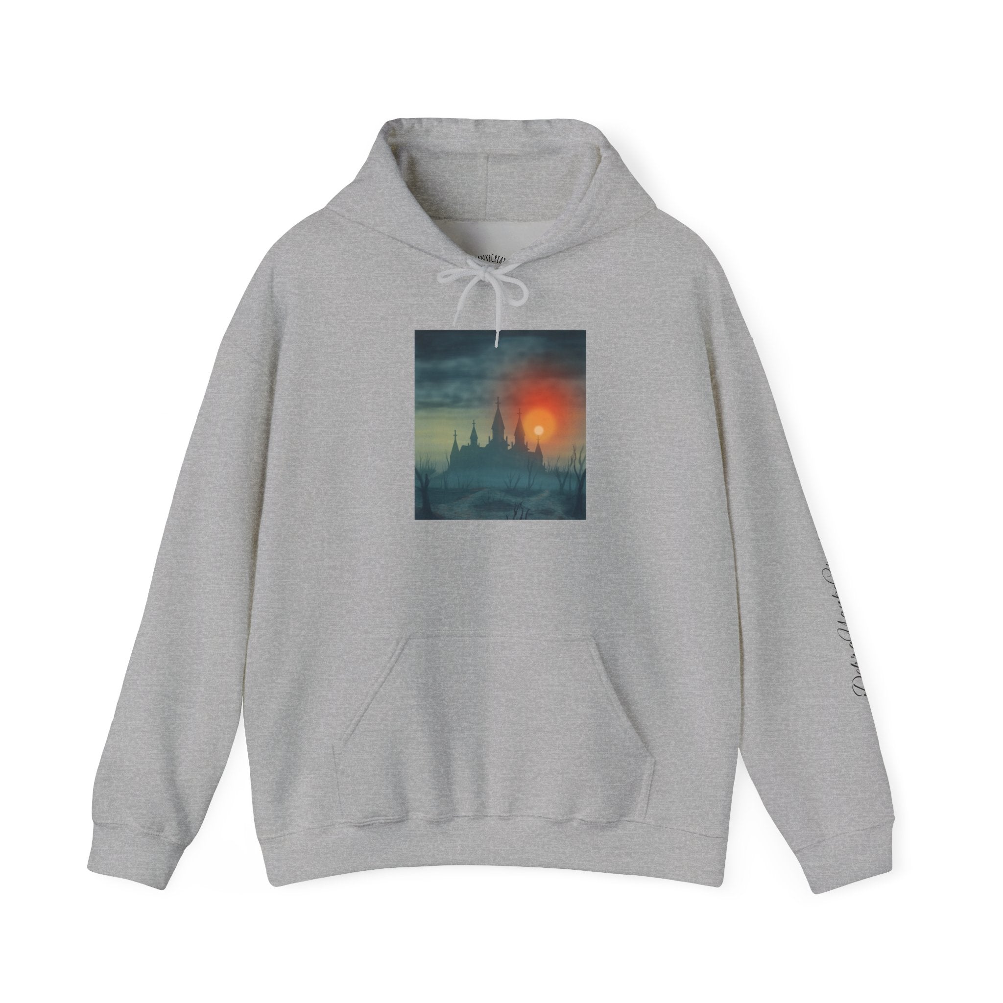 Sunset Castle Hoodie — Atmospheric Fantasy Landscape Sweatshirt