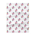 Soft Fleece Baby Blanket — Cute Purple Flower Nursery Throw