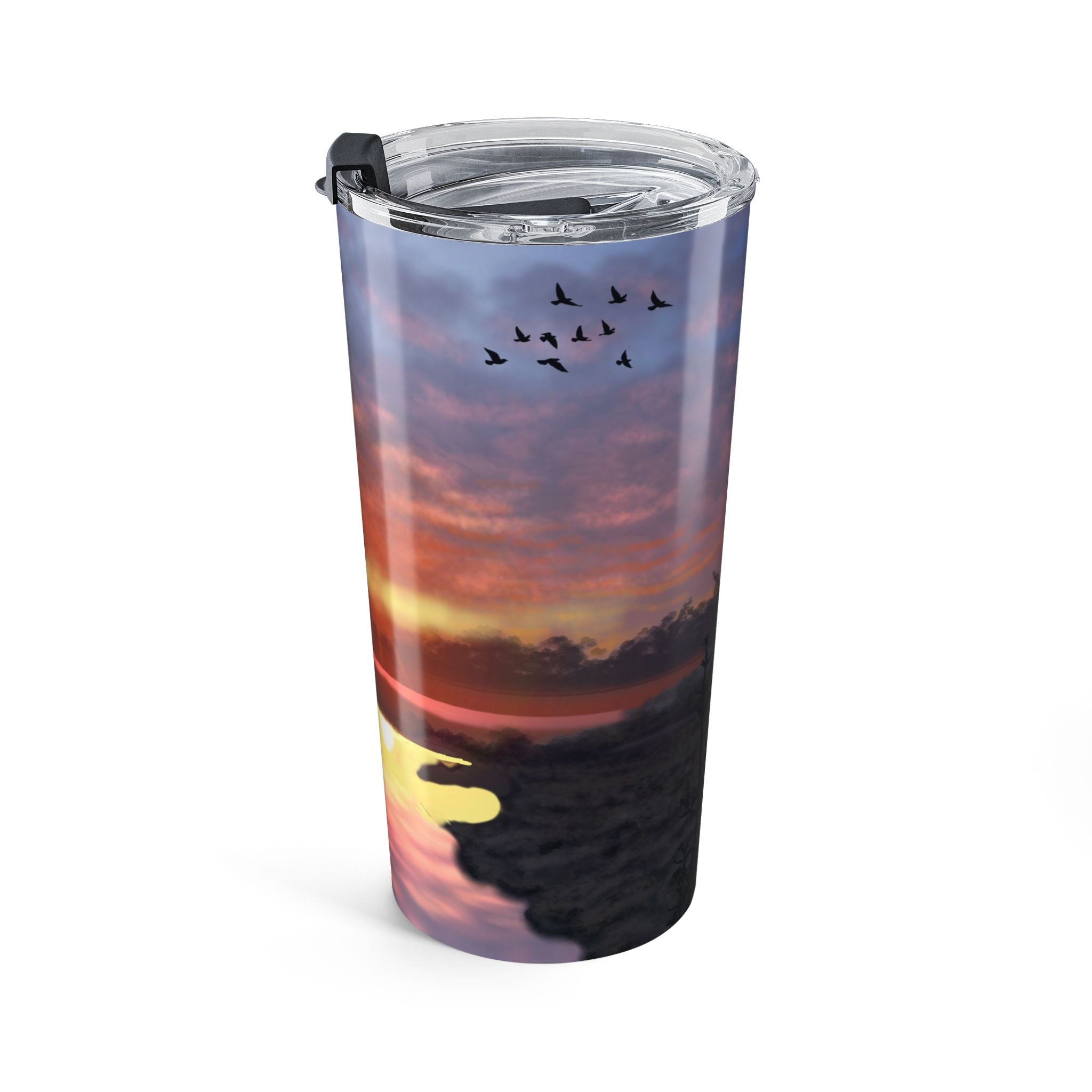 20oz Sunset Tumbler – Scenic Lake Sunset Travel Mug